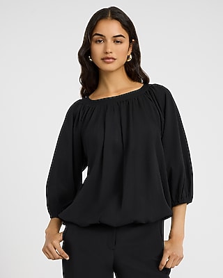 Women's Black Blouses - Express
