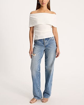 Off The Shoulder Overlay Top