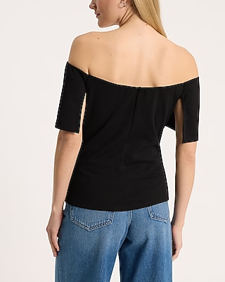 Off The Shoulder Overlay Top