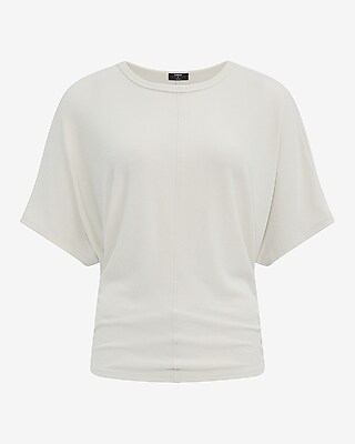 Crepe Off The Shoulder Short Sleeve Sweater - thumbnail 10