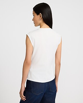 Crepe Sleeveless Wrap Tie Top - image 2