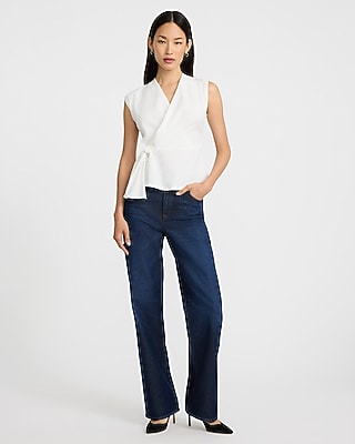Crepe Sleeveless Wrap Tie Top - image 3