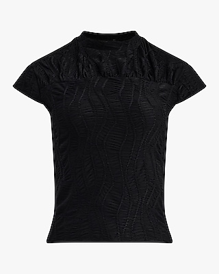 Textured Cap Sleeve Top | Express