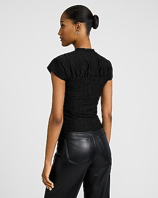 Textured Cap Sleeve Top | Express