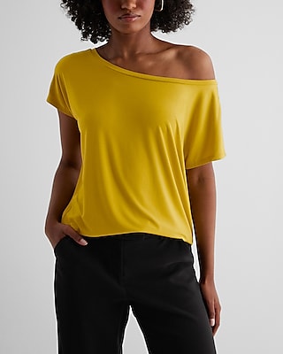 Relaxed Off The Shoulder Short Sleeve London Tee Women