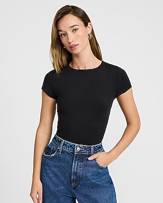 Body Contour High Compression Crew Neck Short Sleeve Bodysuit - image 5
