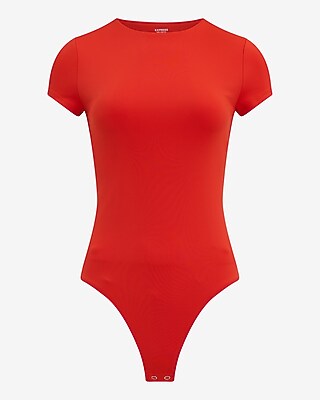 Body Contour High Compression Crew Neck Short Sleeve Bodysuit - image 4