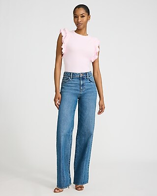 Crew Neck Flutter Sleeve Tee - image 4