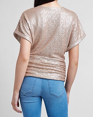 express sequin shirts & tops