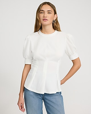 最終値下げ【euw】puff sleeve peplum top 最終値下げ【euw】puff sleeve peplum top euw】puff sleeve peplum top