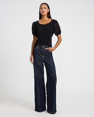 Sweetheart Lace Short Sleeve Tee - image 4
