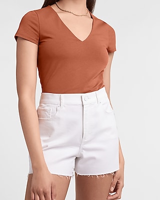 Body Contour Double Layer V-Neck Tee