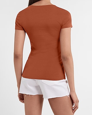 Body Contour Double Layer V-Neck Tee