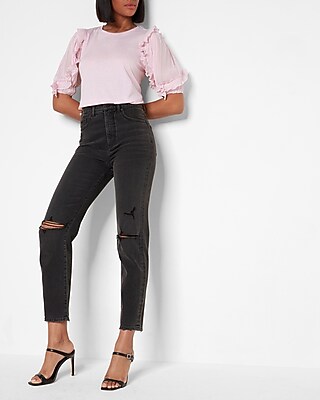 トップス DEAR DANSKIN STRETCH RUFFLE SHIRTS L トップス DEAR DANSKIN STRETCH RUFFLE SHIRTS L トップス DEAR