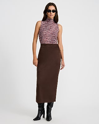 Fitted Ribbed Mock Neck Tank