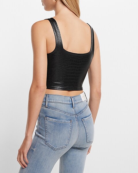 Cropped Faux Leather Tank – urbanity online and boutique