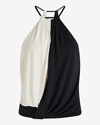 Skimming Color Block V-Neck Surplice Cami