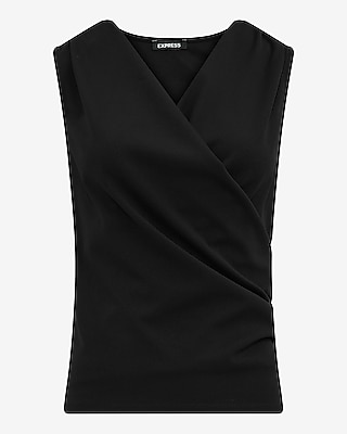 Crepe V-Neck Wrap Tank - image 4