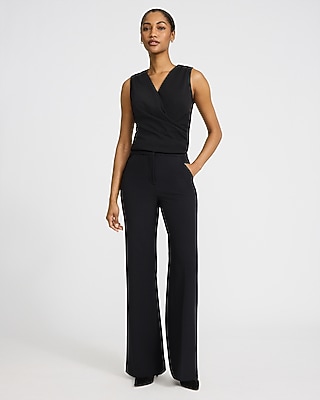 Crepe V-Neck Wrap Tank - image 3