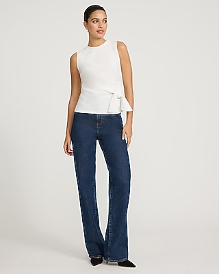 Crepe Crew Neck Side Tie Tank - image 4