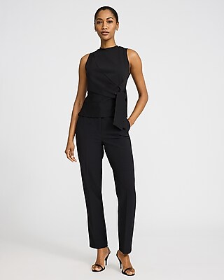 Crepe Crew Neck Side Tie Tank - image 4