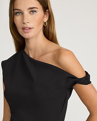 Crepe Off The Shoulder Twist Tank - image 2
