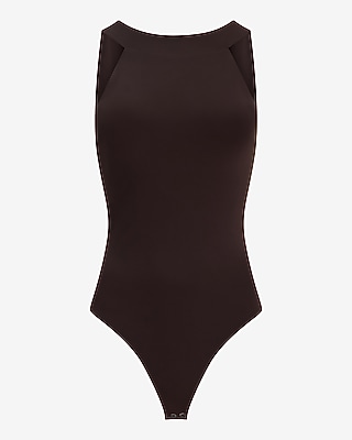 Body Contour High Compression Crew Neck Open Back Bodysuit