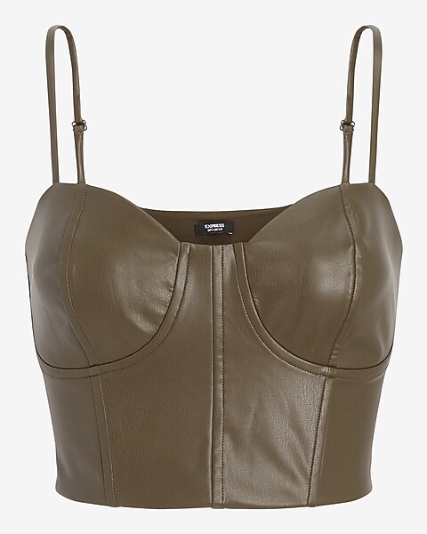 Charlotte Russe Faux Leather Bustier, $25