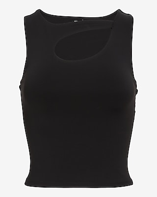 Body Contour High Compression Neck Cutout Cropped Tank