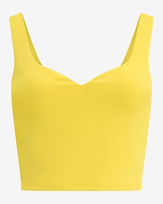 Body Contour High Compression Sweetheart Neckline Cropped Tank