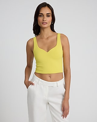 Body Contour High Compression Sweetheart Neckline Cropped Tank
