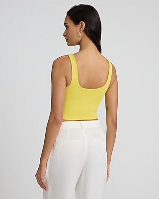 Body Contour High Compression Sweetheart Neckline Cropped Tank