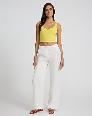 Body Contour High Compression Sweetheart Neckline Cropped Tank