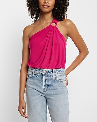 Skimming One Shoulder O-Ring Bodysuit