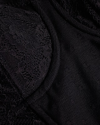 Lace Strappy Bustier Cropped Cami With Bra Cups