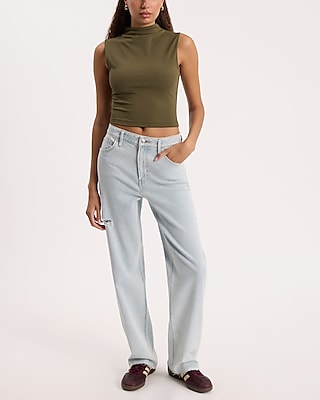 Body Contour High Compression Mock Neck Cropped Tank