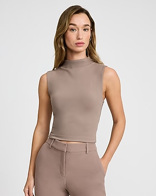 Body Contour High Compression Mock Neck Tank