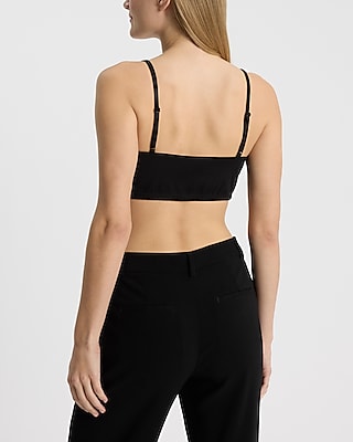 Embellished Square Neck Cropped Cami