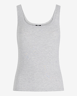 Fitted Ribbed Scoop Neck Tank