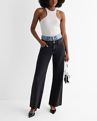 Fitted Ribbed High Neck Tank