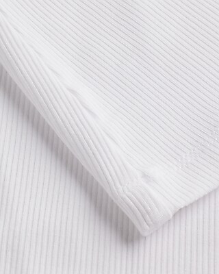 Fitted Ribbed High Neck Tank