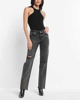 Essential Fitted Ribbed High Neck Sleeveless Tank
