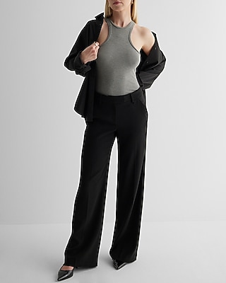 Essential Fitted Ribbed High Neck Sleeveless Tank