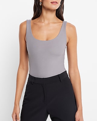 Body Contour High Compression Ribbed Scoop Neck Bodysuit