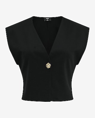 V-Neck Novelty Button Knit Vest