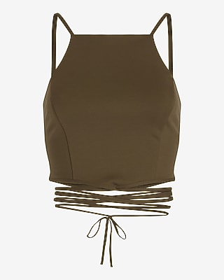 Body Contour Textured Strappy Tie Cropped Cami - image 5