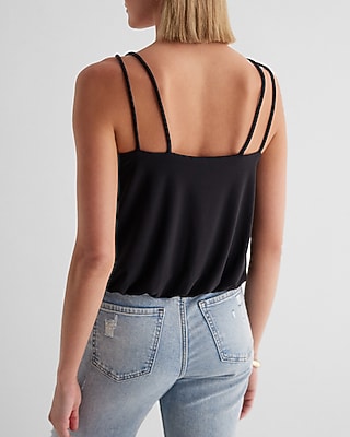 Skimming Scoop Neck Double Strap Loop Tank