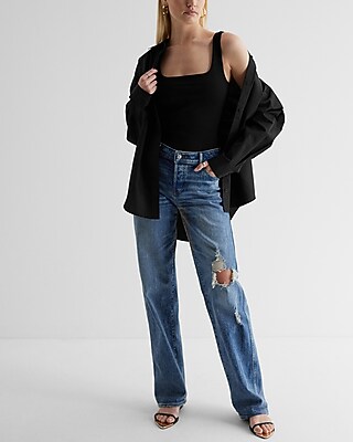 Body Contour Textured Square Neck Bodysuit