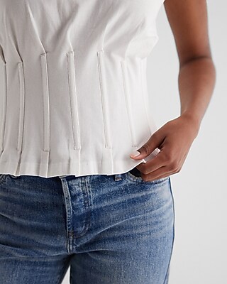 Scoop Neck Corset Tank - image 2
