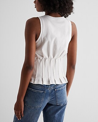 Scoop Neck Corset Tank - image 3